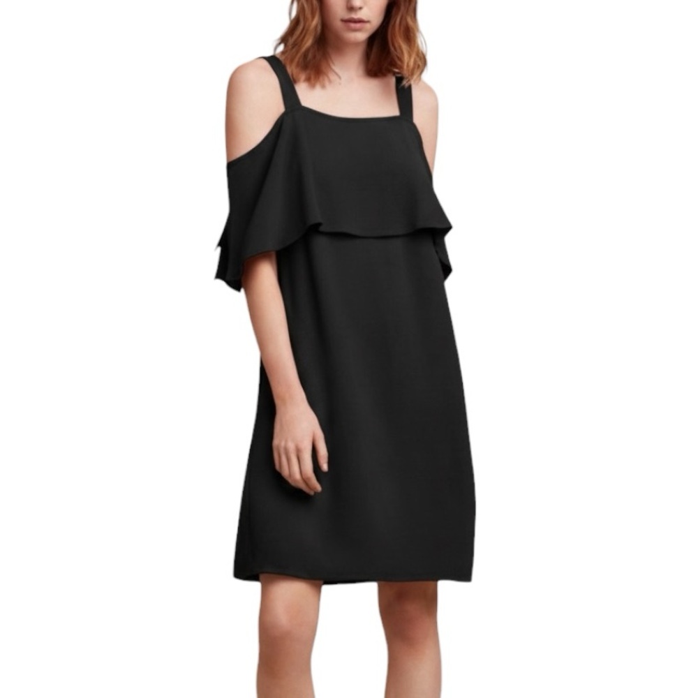 Wilfred cold shoulder ruffled loose fit mini dress size M excellent condition
